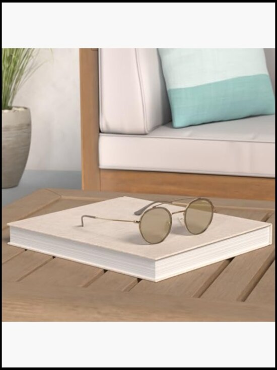 Retro Round Double Bridge Metal Sunglasses Polarized UV400 main image 5